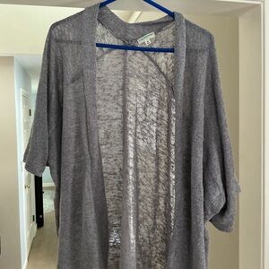 EARTHBOUND Heather Gray Open-Front Women's Cardigan